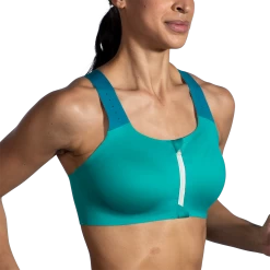 BROOKS Women's Dare Zip Run Bra 2.0 (369 - Nile Green/Lagoon/Light Mint) -Brooks Store 40C47C6D F321 4BF7 AB09 717CACBC3EDF