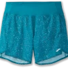 BROOKS Women's Chaser 7" Short (486 - Lagoon Speckle Print/Lagoon)