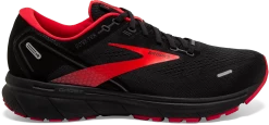 BROOKS Men's Ghost 14 GTX (004 - Black/Blackened Pearl/High Risk Red)