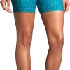 BROOKS Women's Method 5" Short Tight (486 - Lagoon Speckle Print/Lagoon)