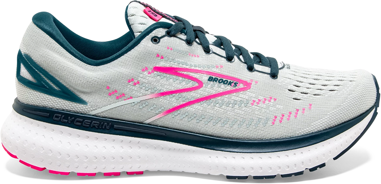 BROOKS Women's Glycerin 19 (110 - Ice Flow/Navy/Pink) 1 BROOKS Women's Glycerin 19 (110 - Ice Flow/Navy/Pink)