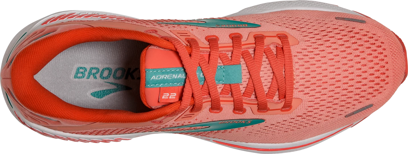 BROOKS Women’s Adrenaline GTS 22 (680 - Coral/Latigo Bay/White) 5 BROOKS Women’s Adrenaline GTS 22 (680 - Coral/Latigo Bay/White) - Image 5