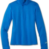 BROOKS Women's Dash 1/2 Zip (437 - Heather/Blue Bolt)