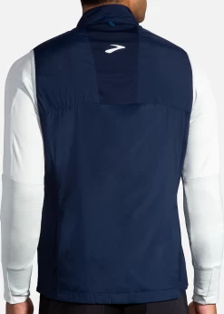 BROOKS Men’s Shield Hybrid Vest (439 - Navy/Icy Grey) -Brooks Store 7AC11047 6CC6 4B5B 9C61 F1FF867588BB