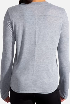 BROOKS Women’s Distance Long Sleeve (080 - Heather Ash) -Brooks Store 82256507 D056 444B 975D 3481B70A50CE