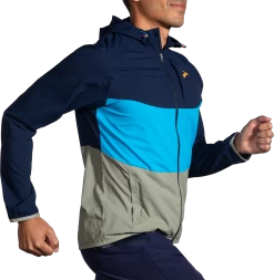 BROOKS Men's Canopy Jacket (465 - Navy/Spring Break/Pebble) -Brooks Store 95D8080E 6542 47ED 9C04 183129A2D379