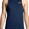 BROOKS Men's Atmosphere Singlet 2.0 (454 - Navy/Spring Break)