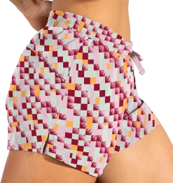 BROOKS Women's Moment 5" Shorts (128 - Pace Check Print) -Brooks Store AC792306 4167 461B AF56 00FA175C9405