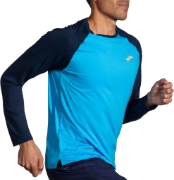 BROOKS Men's Atmosphere Long Sleeve 2.0 (499 - Spring Break/Navy)