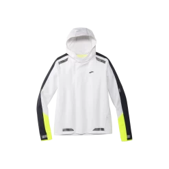 BROOKS Women's Run Visible Thermal Hoodie (134 - White/Asphalt/Nightlife)