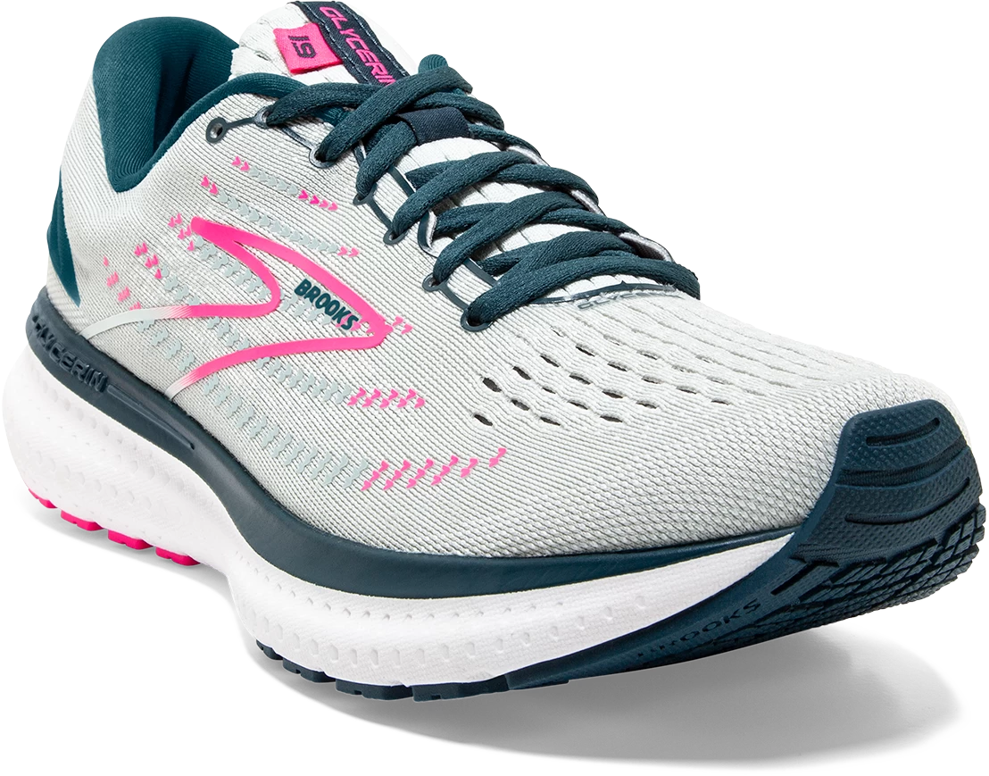BROOKS Women's Glycerin 19 (110 - Ice Flow/Navy/Pink) 3 BROOKS Women's Glycerin 19 (110 - Ice Flow/Navy/Pink) - Image 3