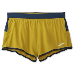 BROOKS Men's Sherpa 3" Split Short (351 - Golden Hour/Indigo Rush)