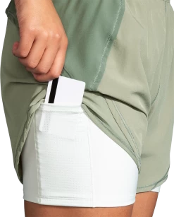 BROOKS Women's Chaser 5" 2-in-1 Short (326 - Pebble/Dark Pebble/Cool) -Brooks Store BAF5A9C4 BF54 461B 8643 4D5EEED4DB29