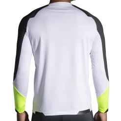 BROOKS Men’s Run Visible Long-Sleeve (134 - White/Asphalt/Nightlife) -Brooks Store CD2215F1 BD7D 4339 A72A E16DE69DB64C