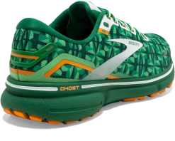 BROOKS Men's Ghost 15 “Run Lucky” (371 - Green/White/Orange) -Brooks Store D145F554 ADFD 4B9F 85C2 87560D3CA95F