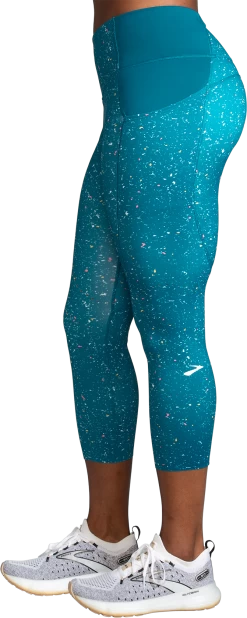 BROOKS Women's Method 3/4 Tight (486 - Lagoon Speckle Print/Lagoon) -Brooks Store DB0BC861 CF87 4443 8E5F 14D01F0841A4