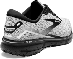 BROOKS Men's Ghost 15 (121 - White/Black) -Brooks Store DBF0775F 518E 4ED6 B6A7 EBA2F1F7F164
