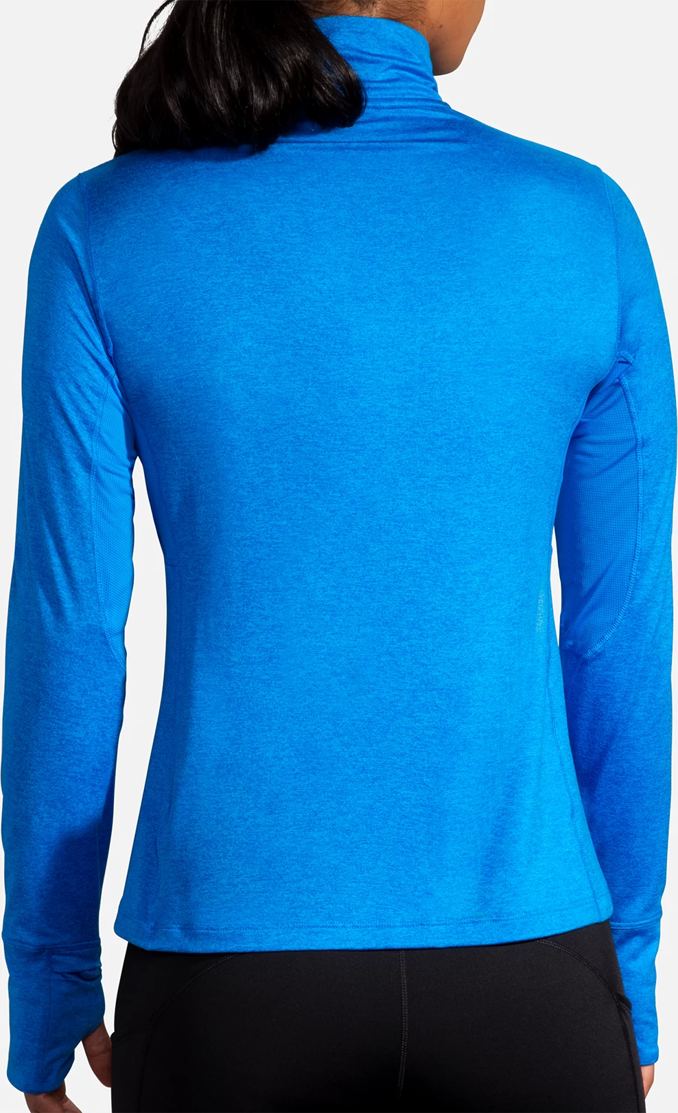 BROOKS Women's Dash 1/2 Zip (437 - Heather/Blue Bolt) 3 BROOKS Women's Dash 1/2 Zip (437 - Heather/Blue Bolt) - Image 3