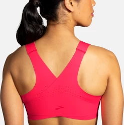 BROOKS Women’s Dare Crossback Run Bra (679 - Fluoro Pink) -Brooks Store FC8A28A8 A300 4EF4 9586 1059859AC14A