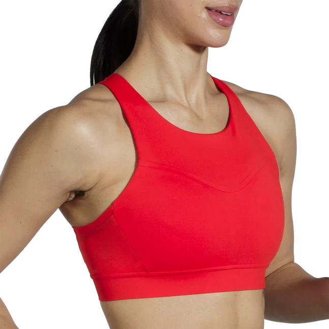BROOKS Women's Drive 3 Pocket Run Bra (657 - Jamberry) 4 BROOKS Women's Drive 3 Pocket Run Bra (657 - Jamberry) - Image 4