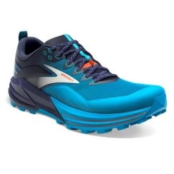 BROOKS Men's Cascadia 16 (490- Peacoat/Atomic Blue/Rooibos) -Brooks Store brooks 110376490 a